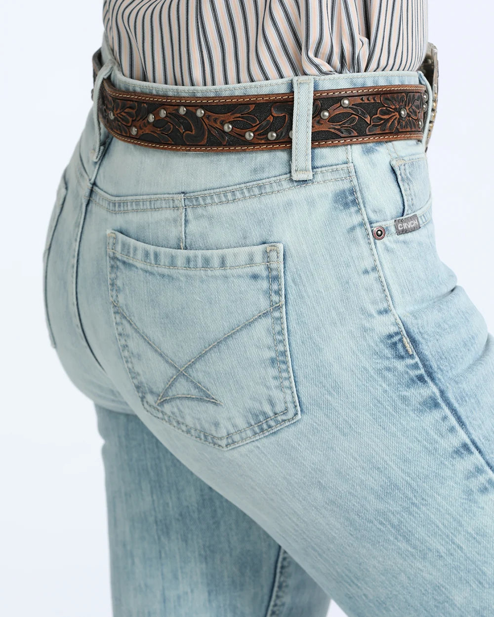 Cinch Womens Lynden Slim Trouser Jeans | Light Stone