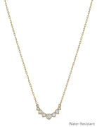 Water Resistant Gold Chain Wing Shape Crystals 16 inch-18 inch Necklace