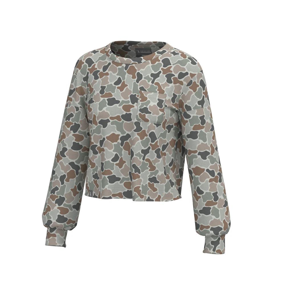 Local Girl Forest Camo Flora Revive Sweatshirt