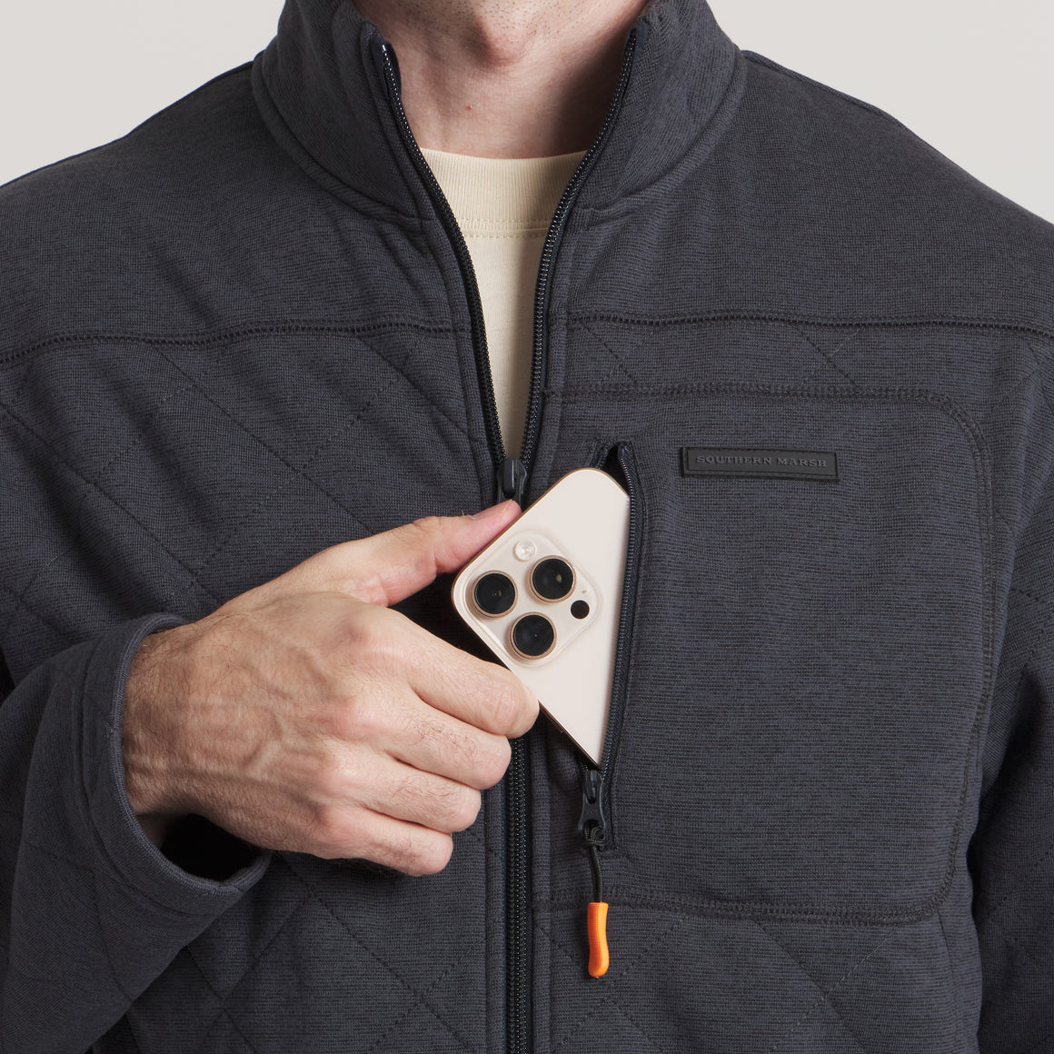 Men's Bingham Quilted Navy Jacket