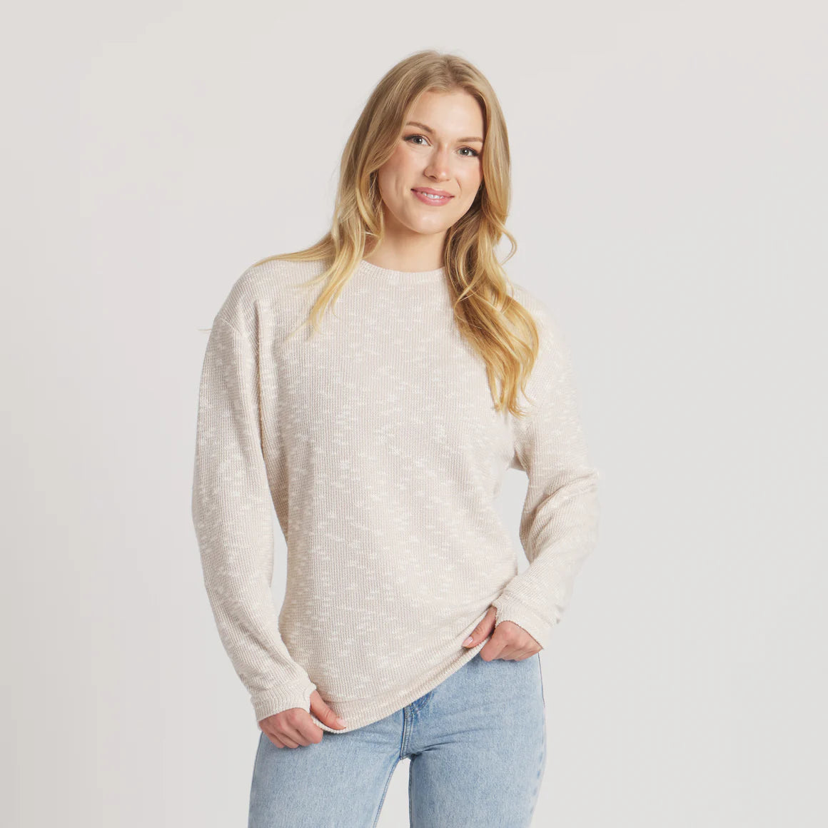Southern Marsh Foothills Tan & Oatmeal Sunday Morning Sweater