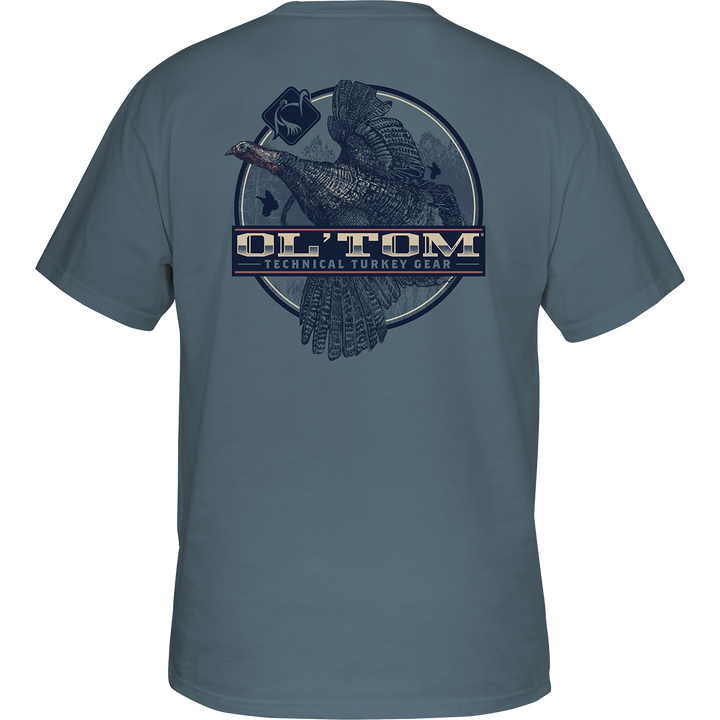 Ol' Tom Camber Flight T-Shirt- Smoke Blue