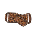 3D Belt Hand Tooled Brown Leather Knife Sheath