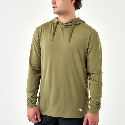 Burlebo Men's Sea Breeze Green Performance Hoodie