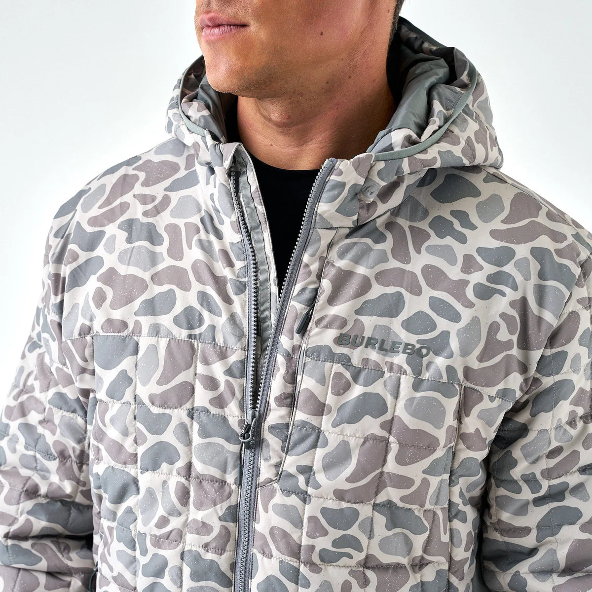 Burlebo Men's Classic Deer Camo Puffer Jacket