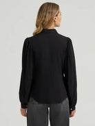 Wrangler Women's Punchy Western Blouse in Black