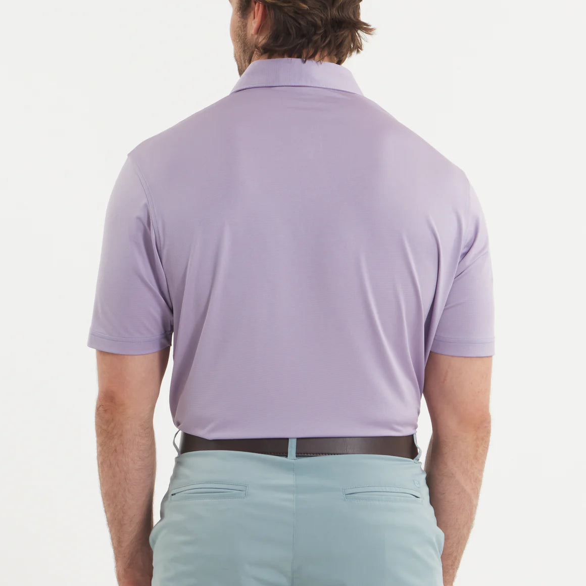 Bermuda Performance Lilac Wellington Polo - Wellington Stripe