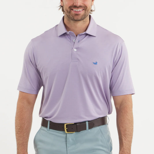 Bermuda Performance Lilac Wellington Polo - Wellington Stripe