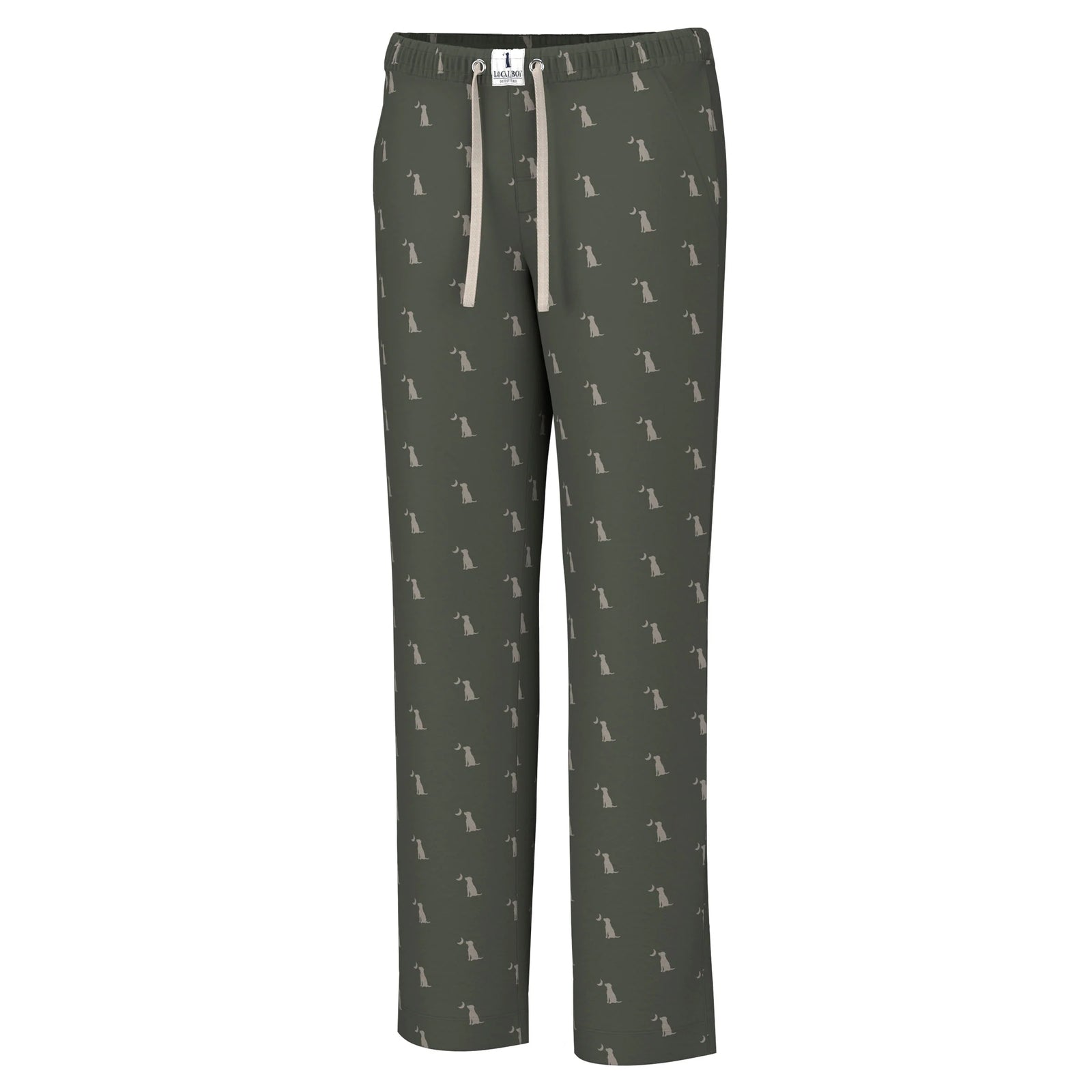 Local Boy Dark Olive Dog & Moon Pajama Pant