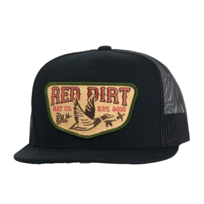 Red Dirt Hat Company Fly south Black Trucker Cap