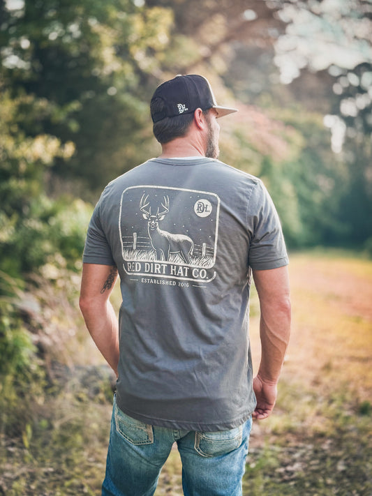 Red Dirt Hat Company Grey Big Buck Tee