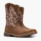 camo brown leather men's boot