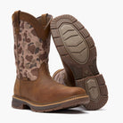 camo brown leather men's boot