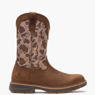 camo brown leather men's boot- side profile