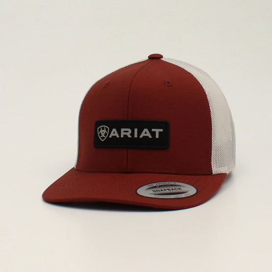 Ariat Men's Red Rectangle Logo Hat