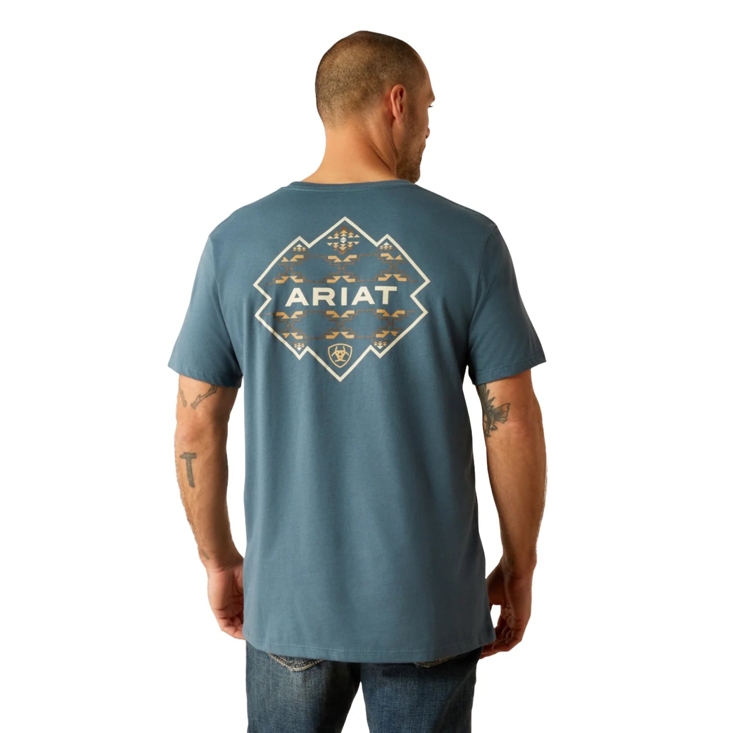 Ariat Men's Lagoon Green Southwest Hexa Deca T-Shirt