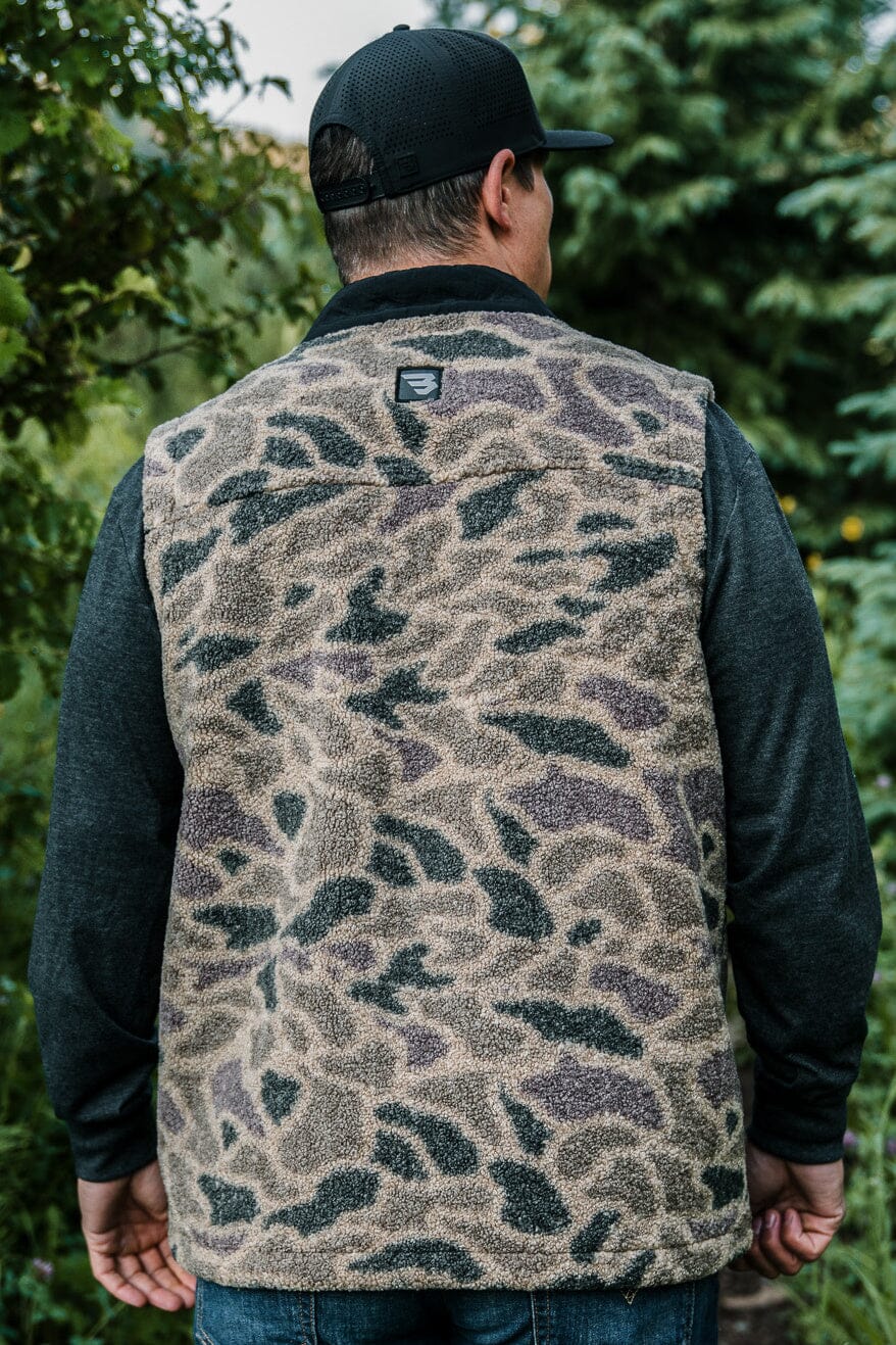 Men's Burlebo Sherpa Rocky Mountain Camo Vest