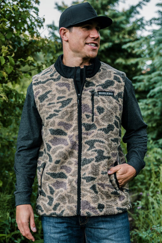 Men's Burlebo Sherpa Rocky Mountain Camo Vest