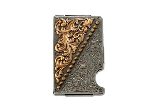 Mens 3-D Belt Smart Copper Scrolling Wallet