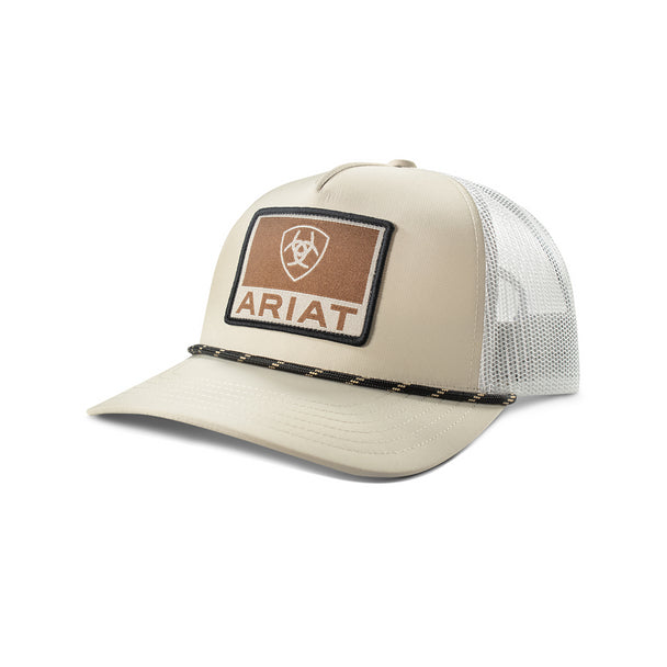 Ariat Mens Khaki Square Patch Rope Hat