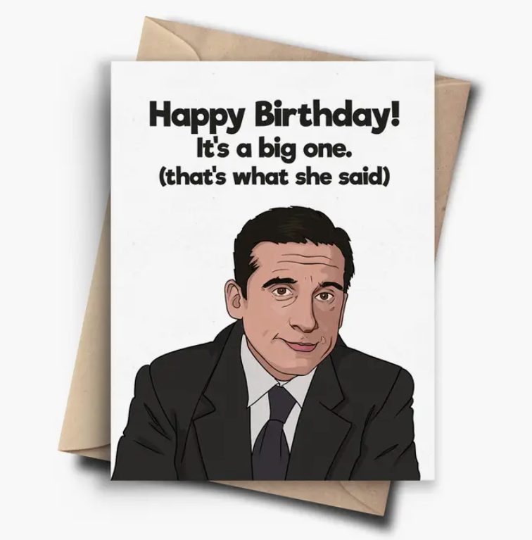 Funny Birthday Card - the Office Milestone Birthday