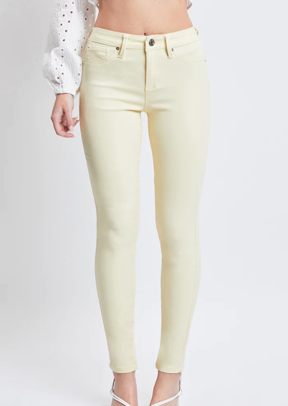 Hyperstretch Cream Mid Rise Skinny Jeans PLUS – Clothing