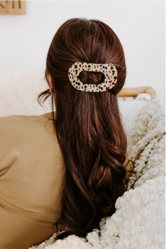 Large Flat Round Hair Clip - 3 Colors
