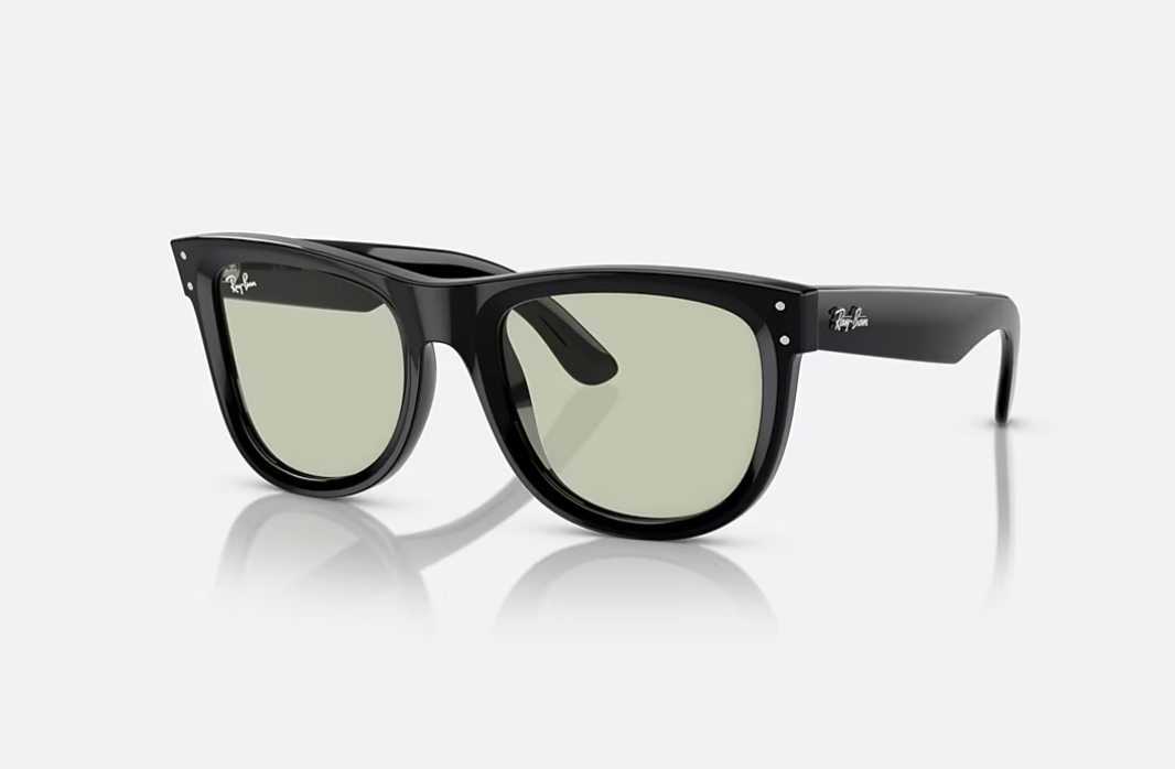 Wayfarer Reverse Black Green Ray Ban Sunglasses