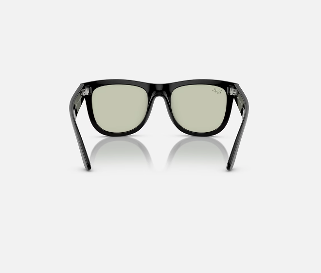 Wayfarer Reverse Black Green Ray Ban Sunglasses