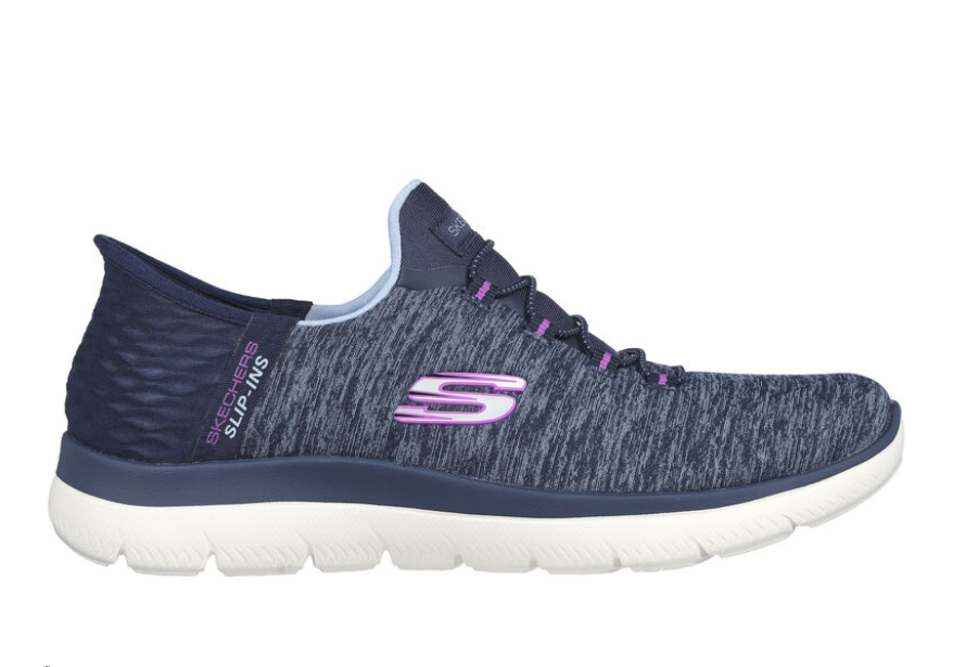 Slip In Summits Dazzling Haze Navy Purple Tennis Shoe By Skechers