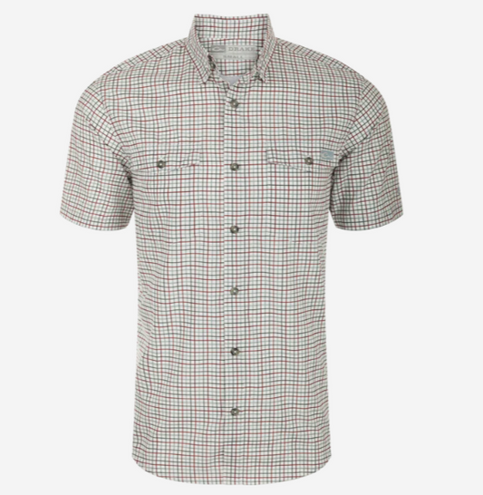 Frat Tattersall Button-Down Short Sleeve Windsor Wine Drake Shirt