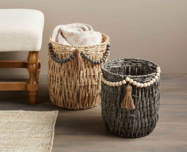 Husk Beaded Basket -2 Sizes