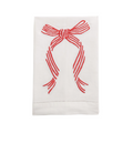 White Bow Embroidered Hand Towels