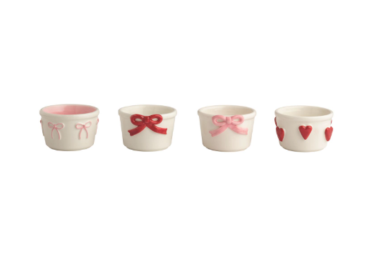 Red & Pink Tidbit Bowls - 4 Colors
