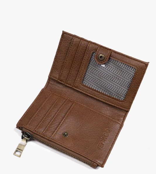 Zara Dusty Blue Vegan RFID Wallet