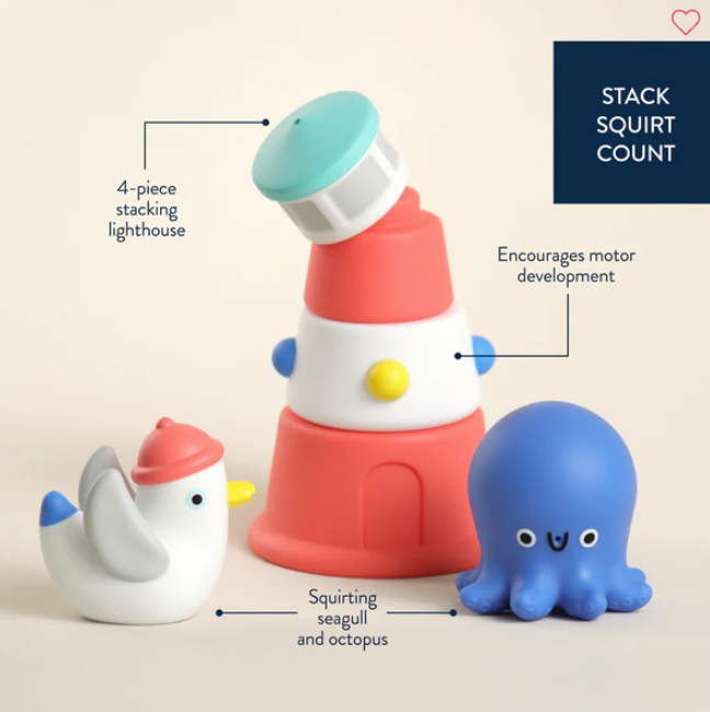 Itzy Stack & Squirt Lighthouse Bath Toy