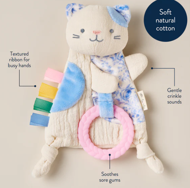 Kitty Bitzy Crinkle™ Sensory Crinkle Teether Toy