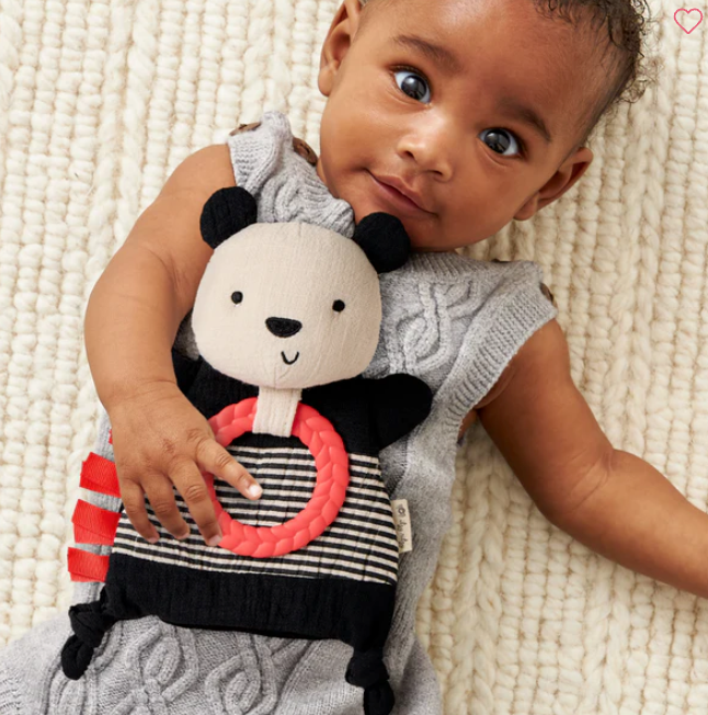 Panda Bitzy Crinkle™ Sensory Crinkle Teether Toy
