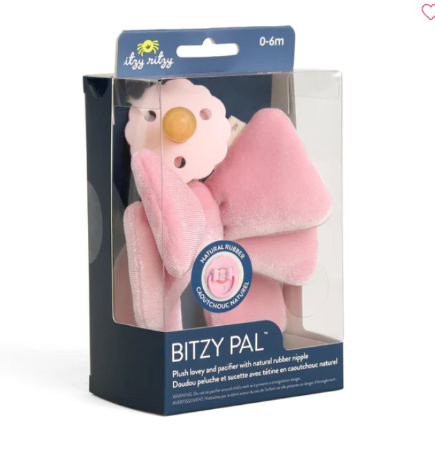 Bow Bitzy Pal™ Natural Rubber Pacifier & Lovey