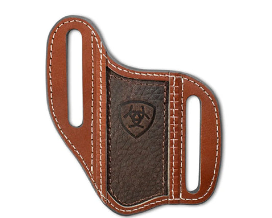 Ariat Embossed Shield Brown Knife Sheath