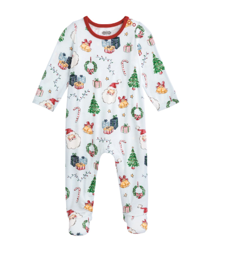 Kids Blue Christmas Pajama Sleeper