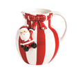 Santa Bow Stripe Pitcher