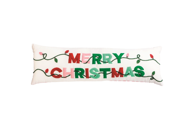 Long Merry Xmas Pillow