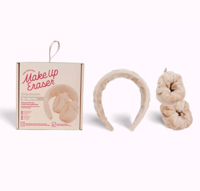 Makeup Eraser Headband & Wristband Kit - Sweet Cream