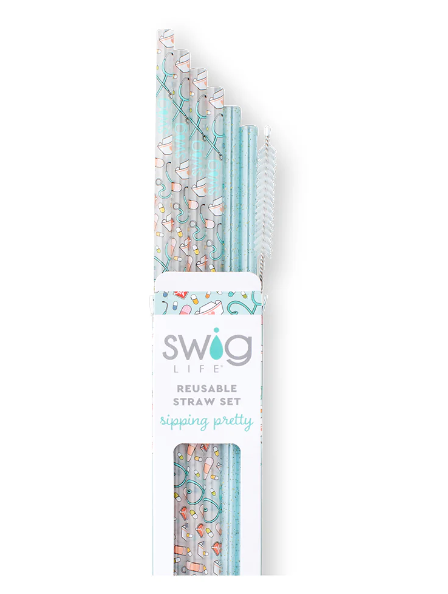 Swig Life Reusable Straw Sets -5 Styles