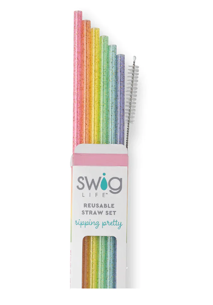 Swig Life Reusable Straw Sets -5 Styles