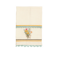 Floral Embroidered Waffle Towels