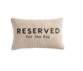 Dog striped throw pillow, shown in one of three available colors