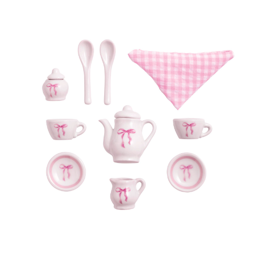 Kid's Pink Mini Tea Basket Set
