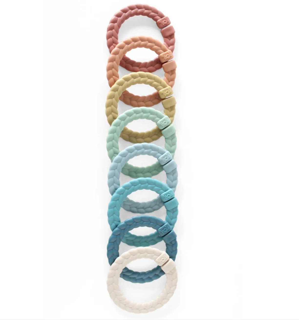 Itzy Ritzy Neutral Rainbow Linking RIng Set